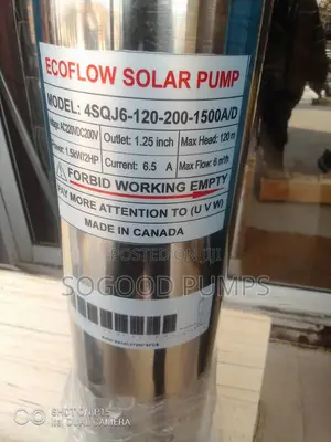 Ecoflow Solar Submersible Pump Type 1.5kw/2hp Ac/Dc 120m