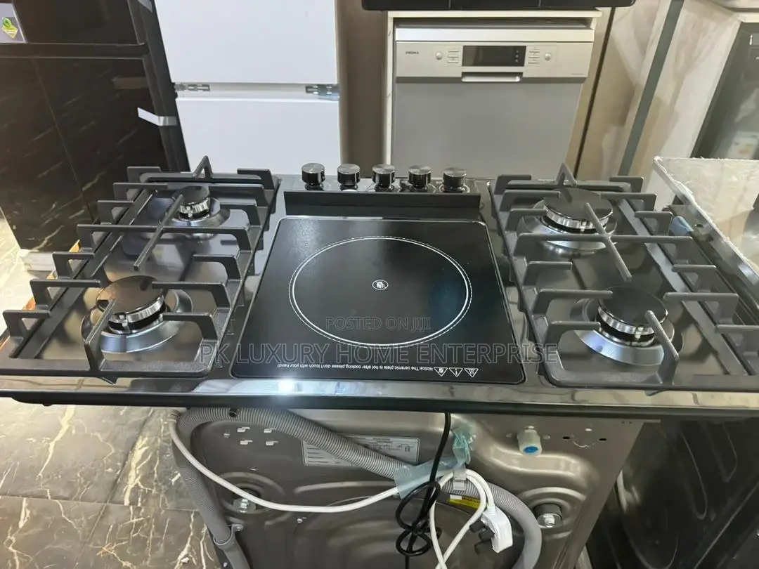 Stainless 4burner and 1 Electric Gas