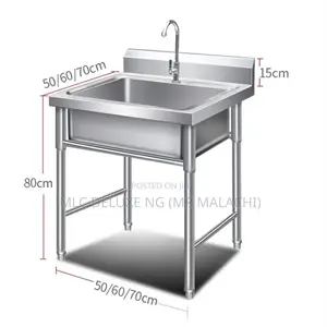SINGLE Industrial Stainless Steel Sinks / Basins Are Avble