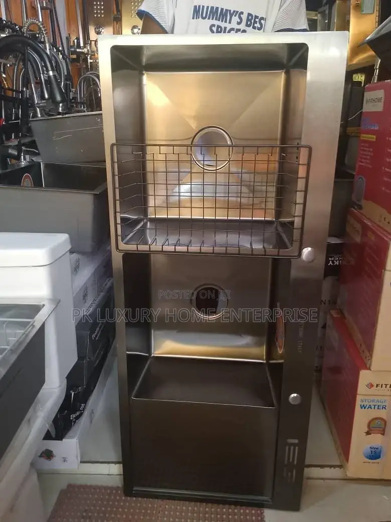 Double Bowl Single Tray Sink