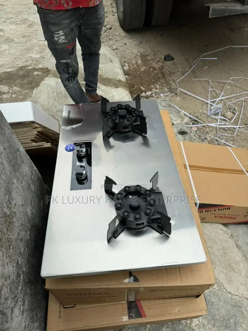 Luxury Stainless 2 Burner Flip Up Gas With Timer