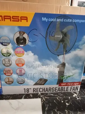 18" QASA Rechargeable Fan
