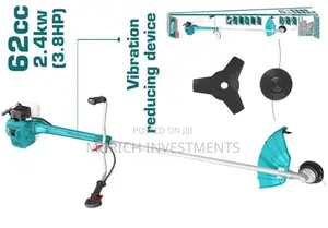 TOTAL Gasoline Grass Trimmer and Bush Cutter 62cc 3.8hp