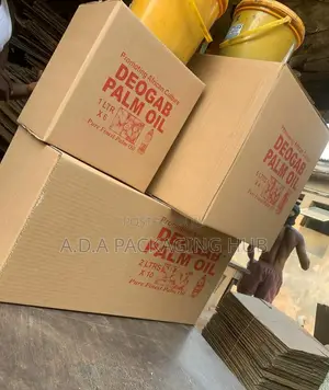 Neatl and Sturdy Carton Box With Red Printings