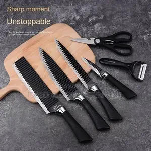 Kitchen Knife Set With Scissors/Peeler (6 in 1)