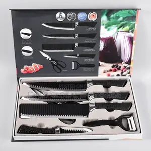 Kitchen Knife Set With Scissors/Peeler (6 in 1)