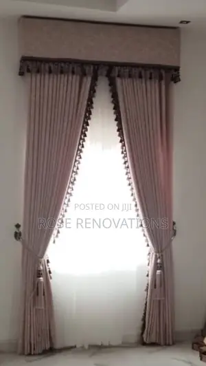 Beautiful Flowered Italian Curtain 5500 Per Yard Beige Color
