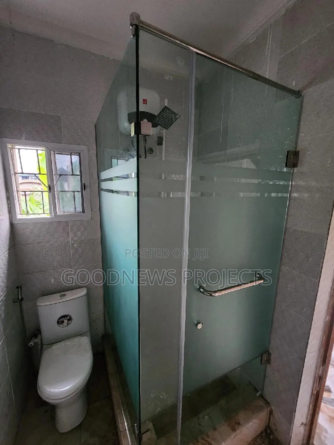 Frosted Hinged Shower Cubicle
