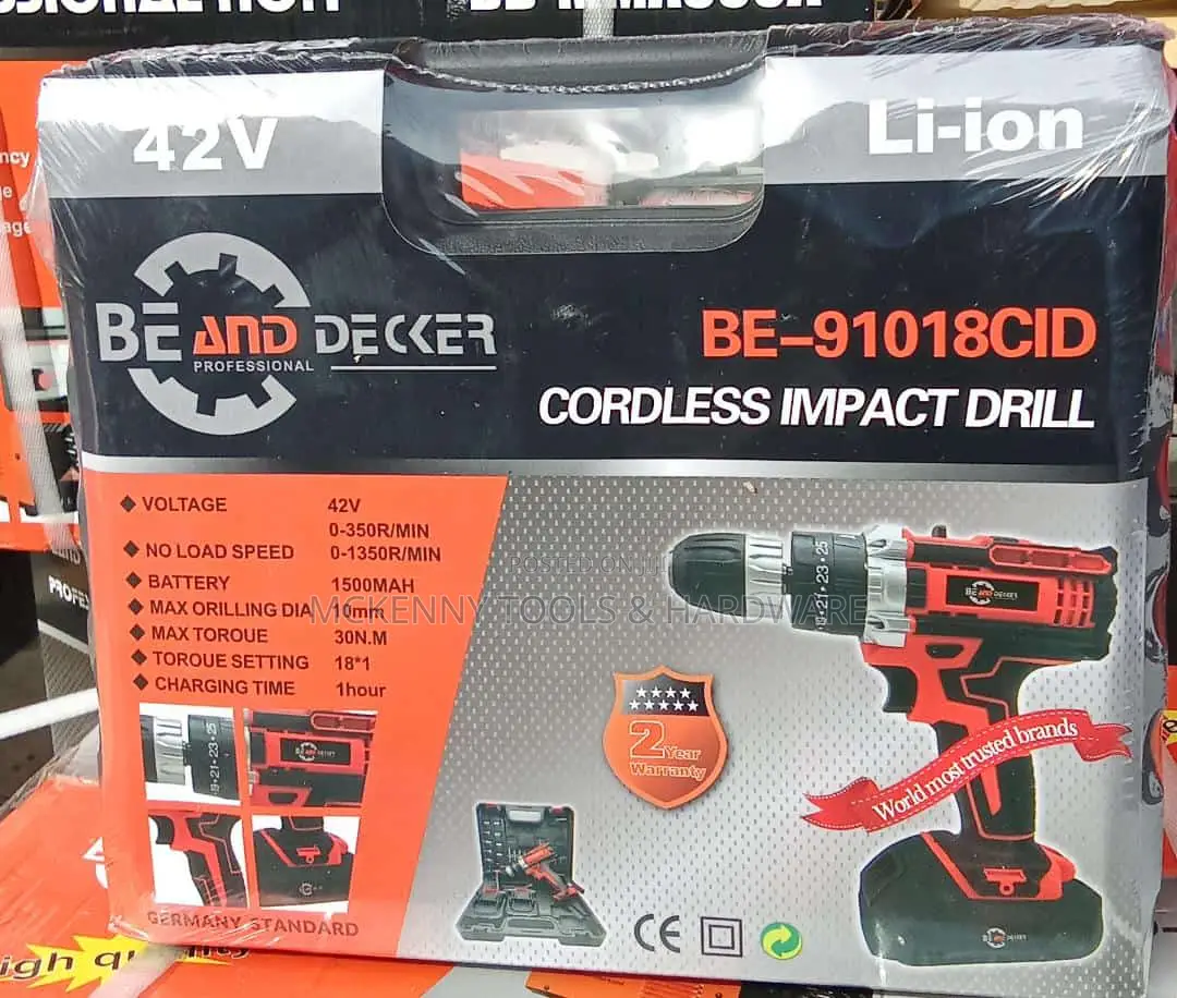 Be and Decker 42v Cordless Impact Drill