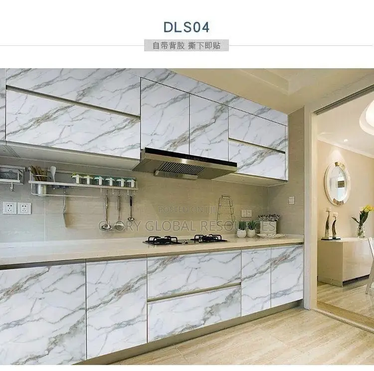 3D Marble Designed Kitchen/Wardrobe Wallpaper/Sticker (60cm