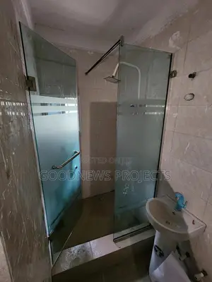 Frosted Lines Shower Glass
