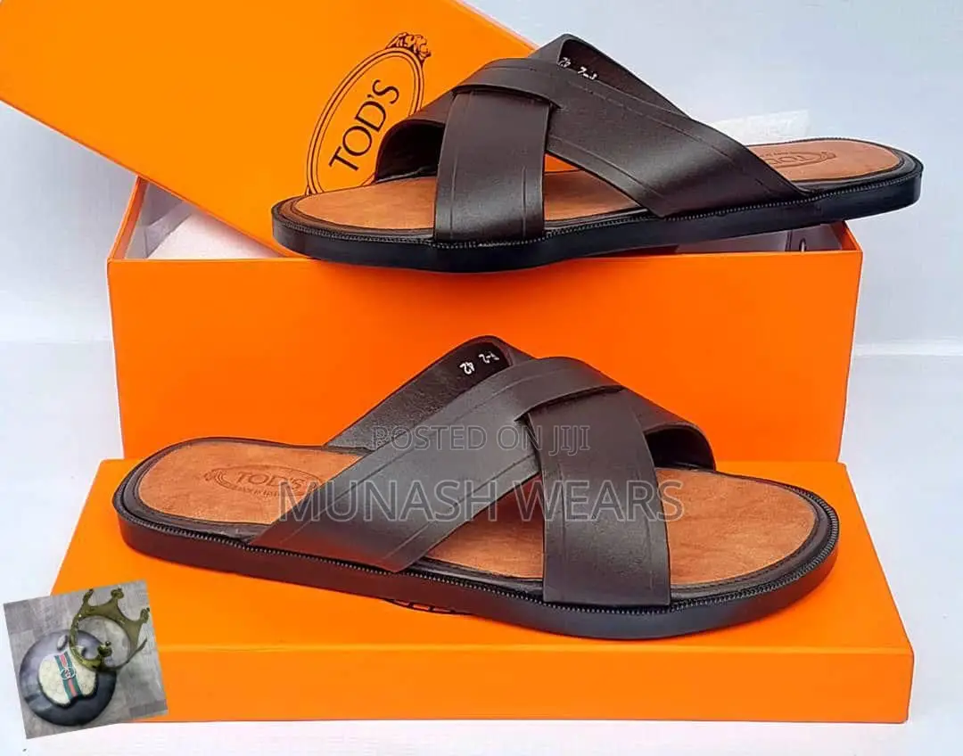 Men Quality Leather Slipers