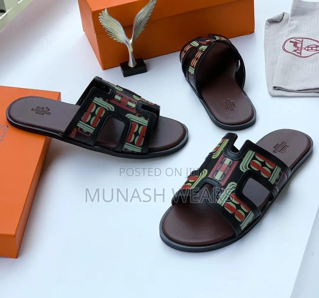 Hermes Leather Slipers
