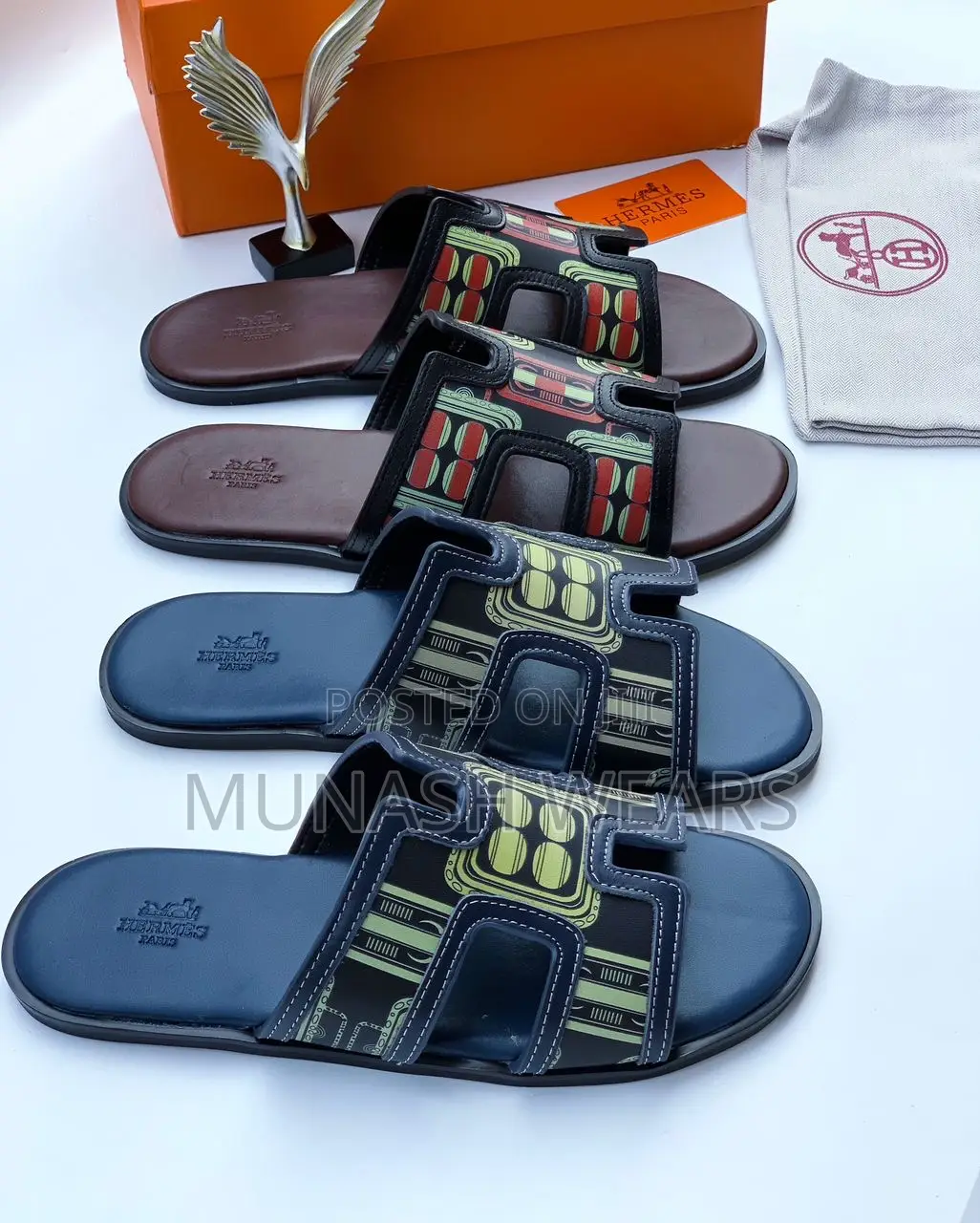 Hermes Leather Slipers