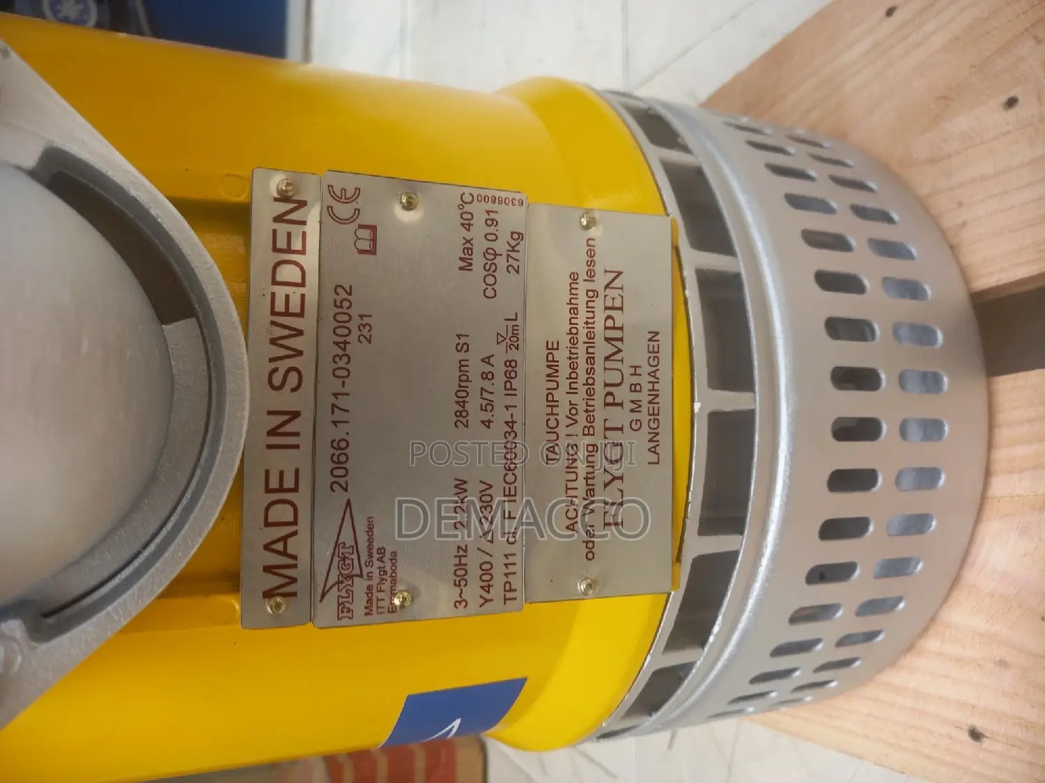 Submersible Pump Machine Flygt 2.2kw