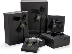 Quality Black Gift Boxes With Ribbon