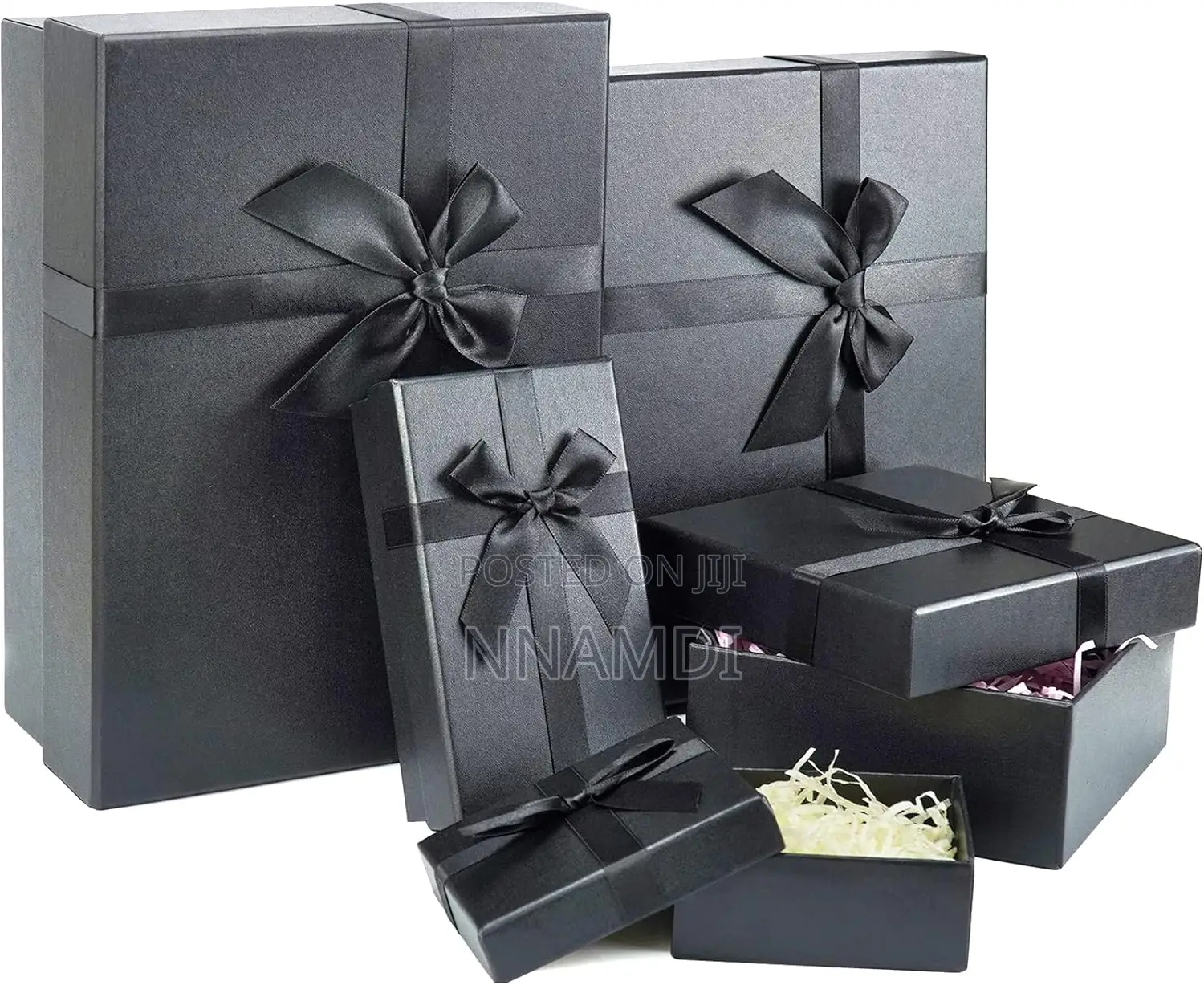 Quality Black Gift Boxes With Ribbon