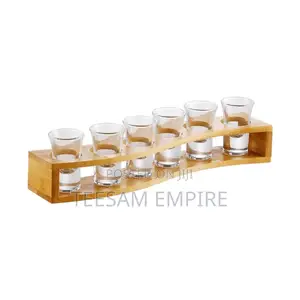 6 Slot Wooden Shot Glass Holder