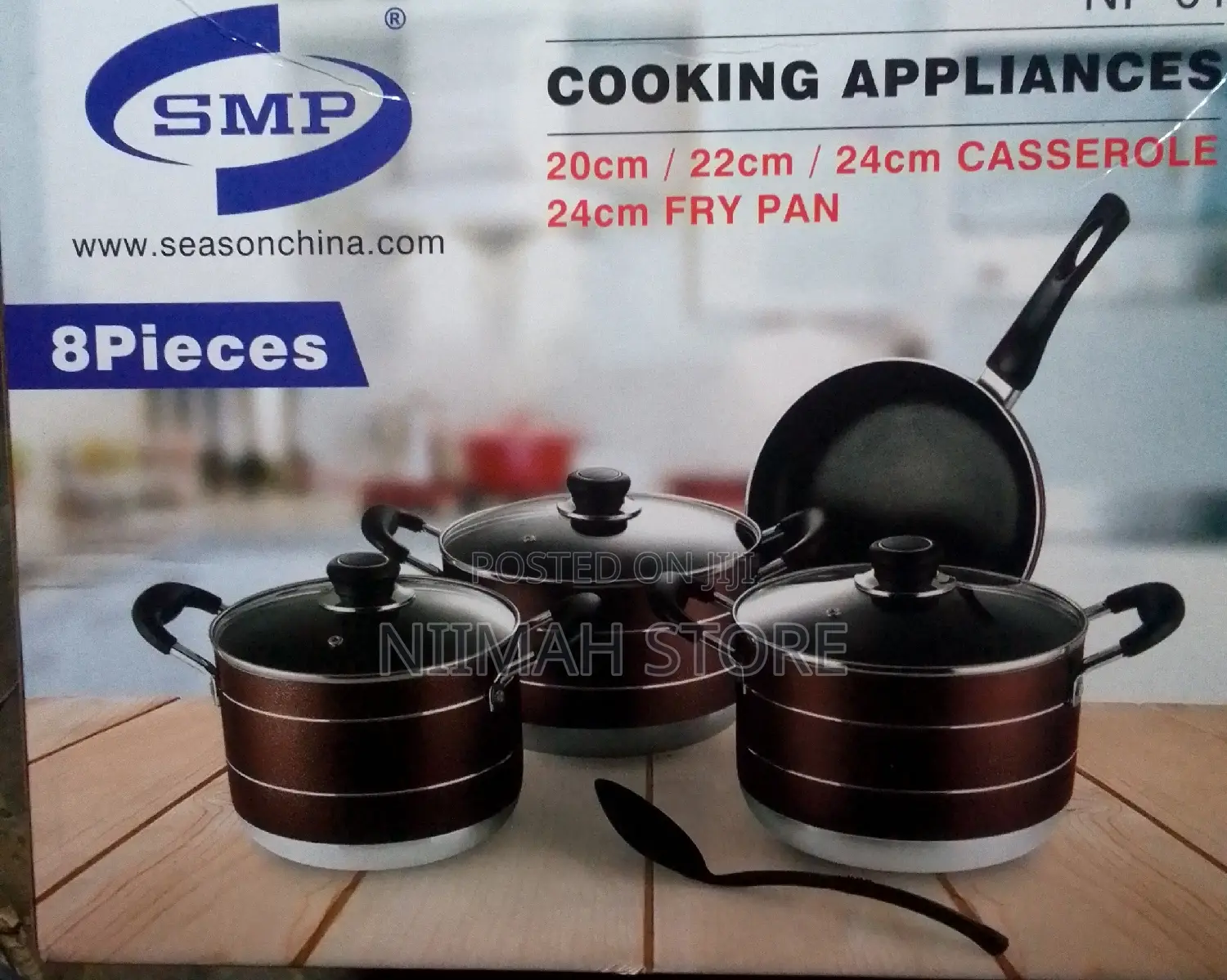 SMP Nonstick Cooking Pot Set With Frypan and Spoon