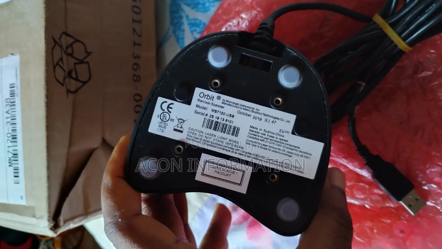 Used Honeywell Ms7120 Table Top Barcode Scanner