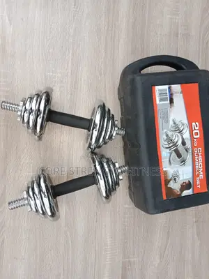 Pairs of 10kg Chrome Dumbbells (20kg Total Weights)