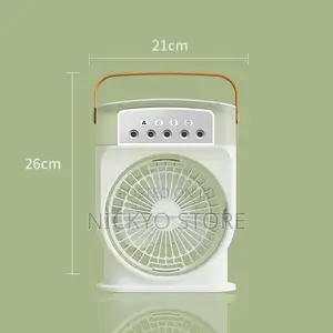 Multi-Function Portable Fan With Led Lights Handle