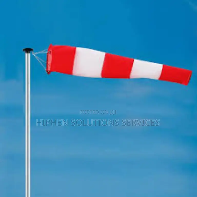 Orange Wind Direction Measurement Sock Bag With Silver Refle