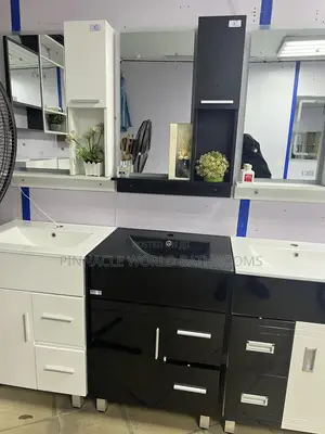 England Vanity Black Water Proof Cabinet With Mirror