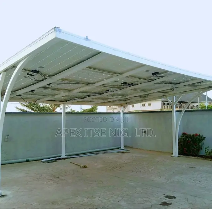 Carshade With Solar Panel Platform Construction