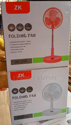 Adjustable Rechargeable Folding Fan - 5200mah