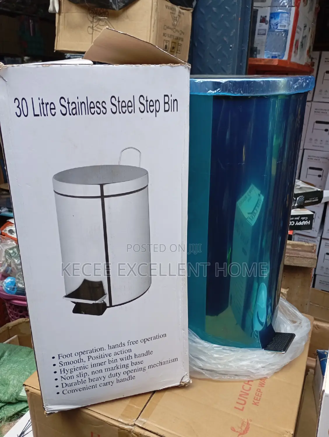 30 Liters Stainless Pedal Bin