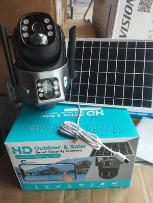 Hd Outdoor Solar Smart Security Camera Double Lense