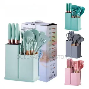 19pcs Quality Silicon Spoon With Chopping Board