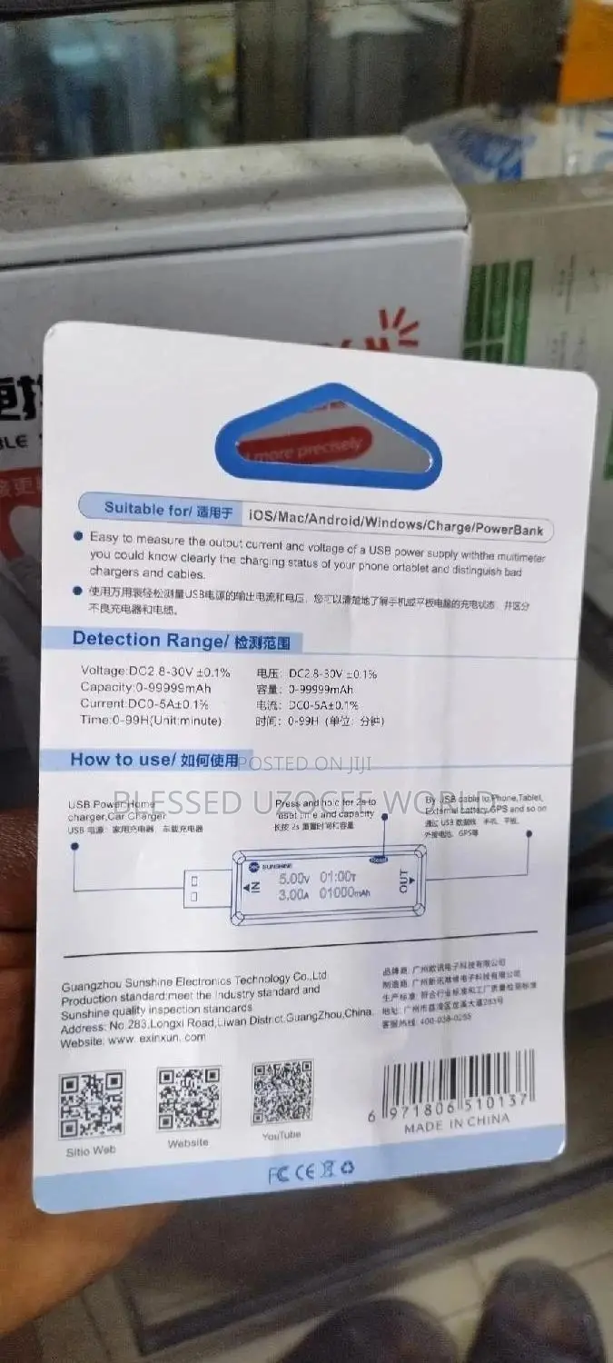 Sunshine Ss-302a Usb Intelligent Digital Display Detector