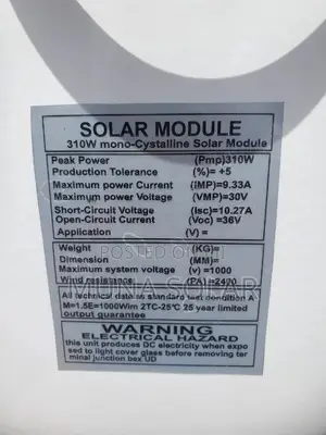310watts 60cells Solar Module Panel