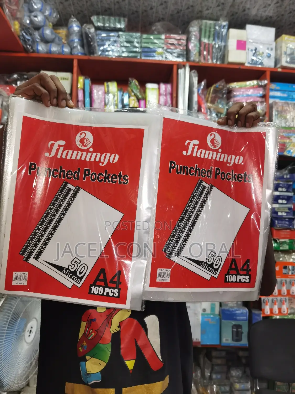 Flamingo Punched Pockets File (100 Pieces)