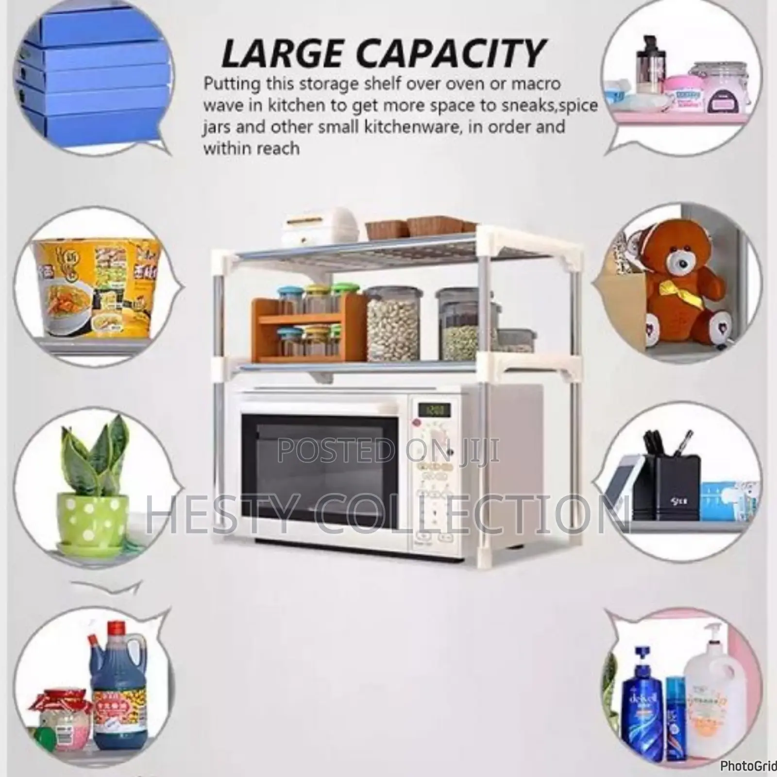 2 Steps Multifunction Telescopic Microwave Frame Stand Rack