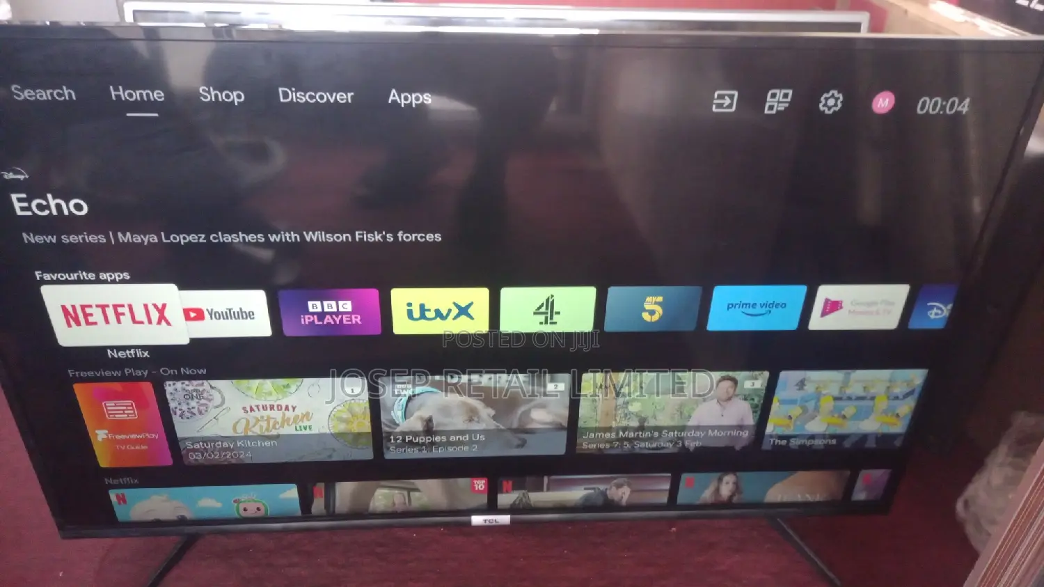 TCL 43inches Smart Resolution Original Ultra Slim Apps