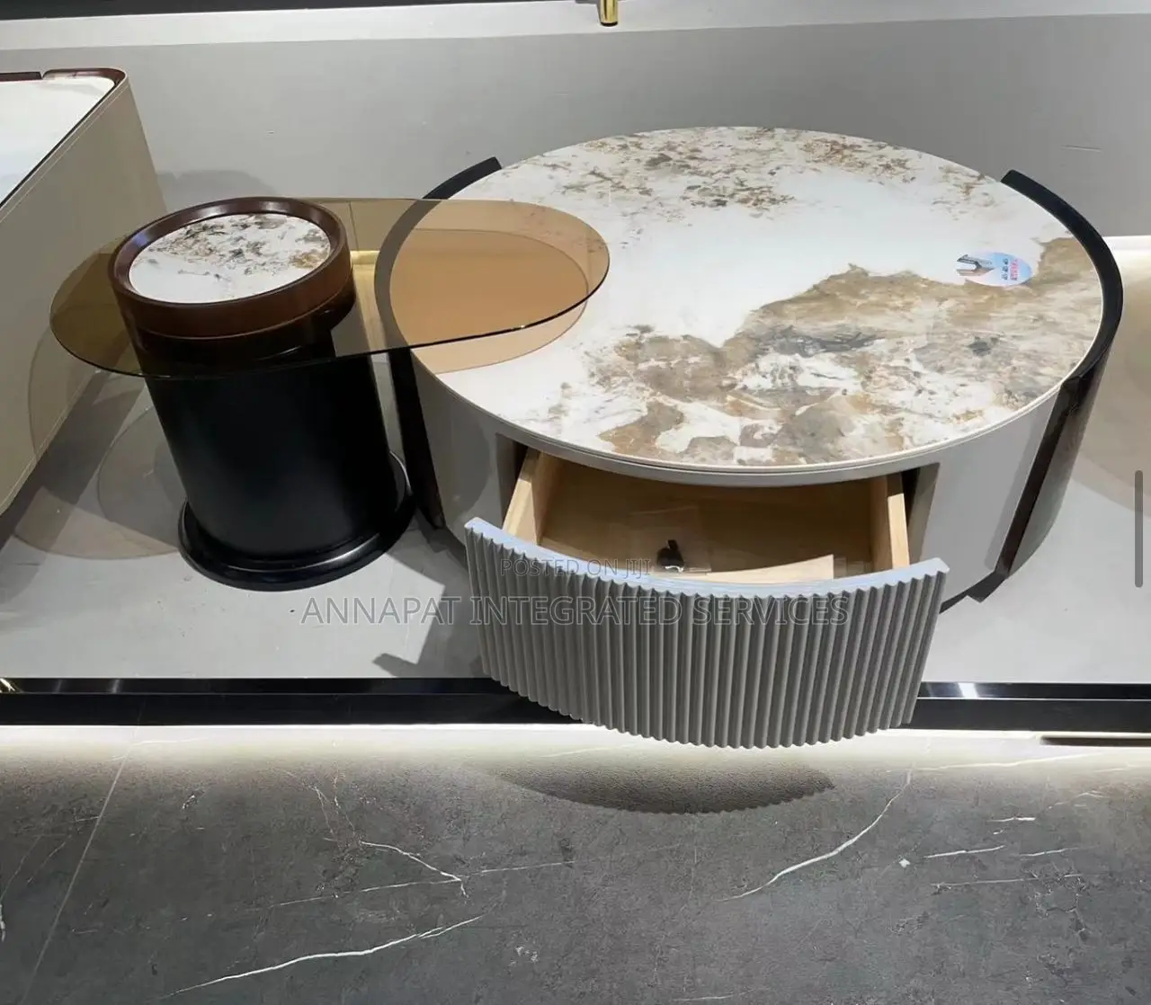 Two in One Luxury Marble Top Table