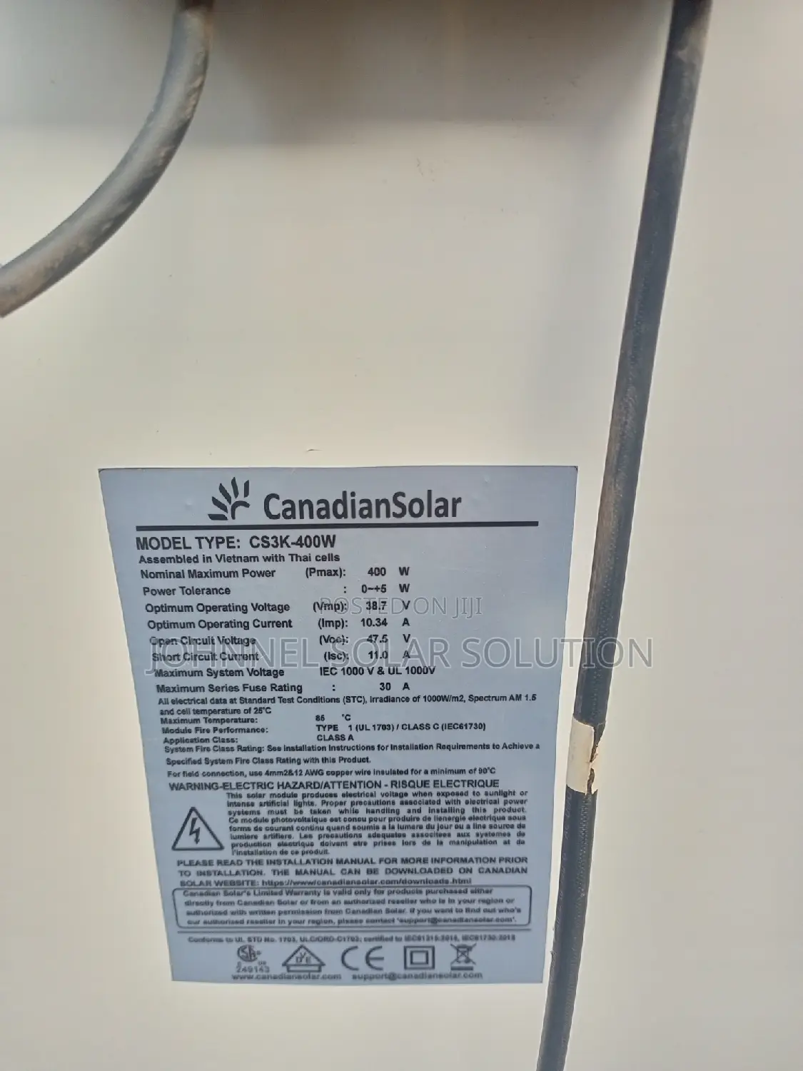 400watt 96cell Canadian Solar Panel