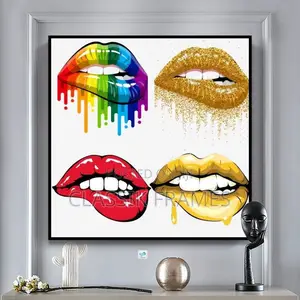 Hd Framed Kiss Marklick Digi Painting Wall Art