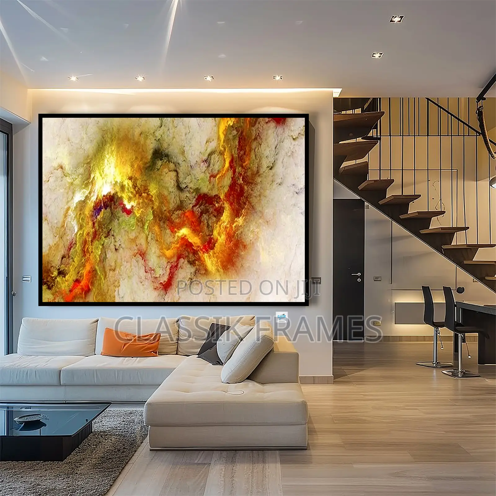 Hd Lakeways Abstract Digi Painting Wall Art