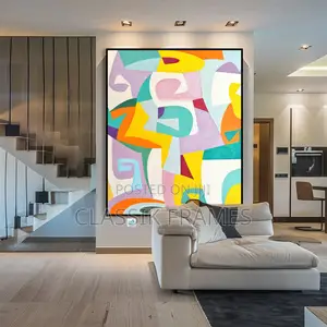 Hd Lakeways Abstract Digi Painting Wall Art