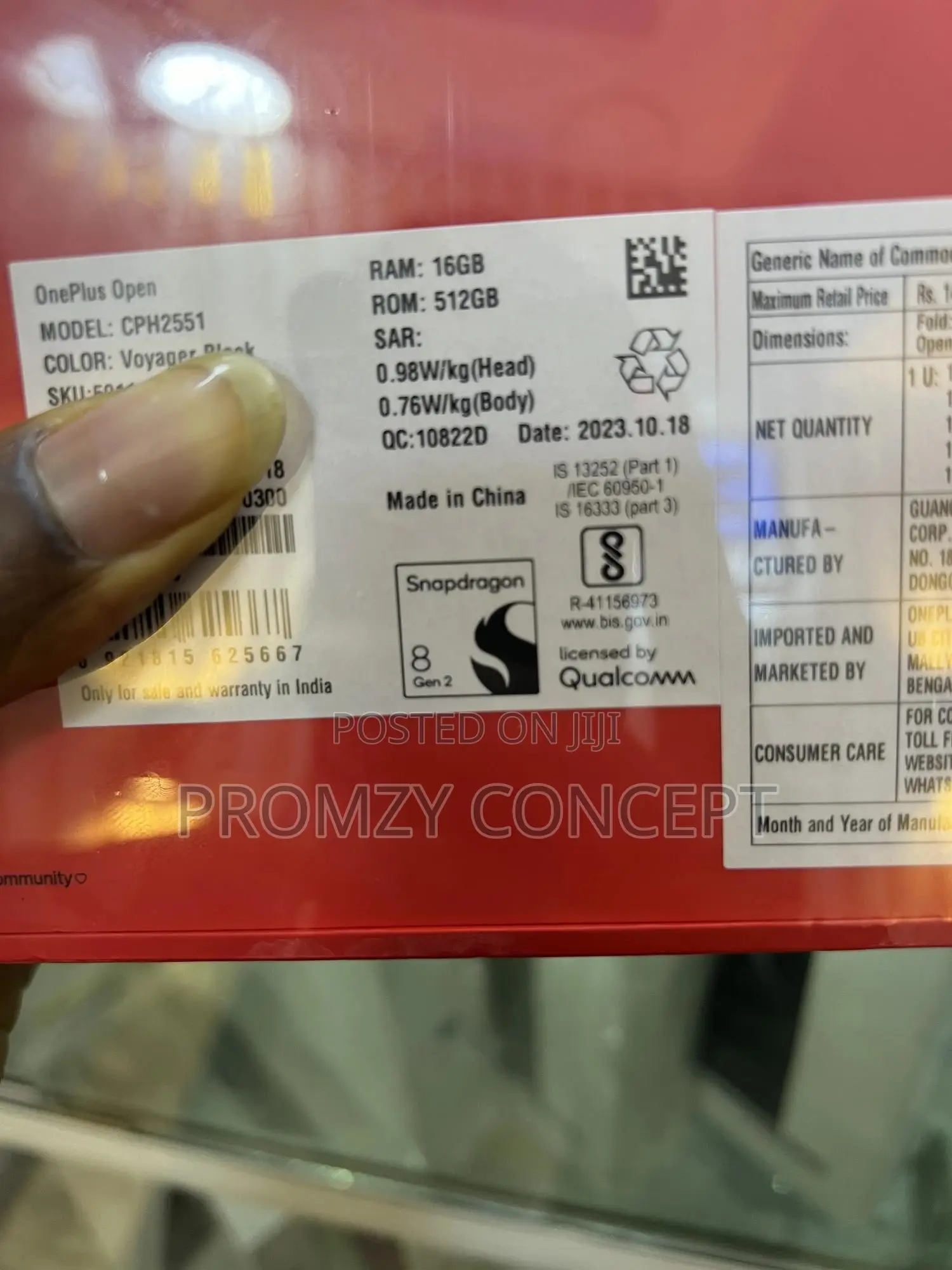 New OnePlus Open 512 GB Black