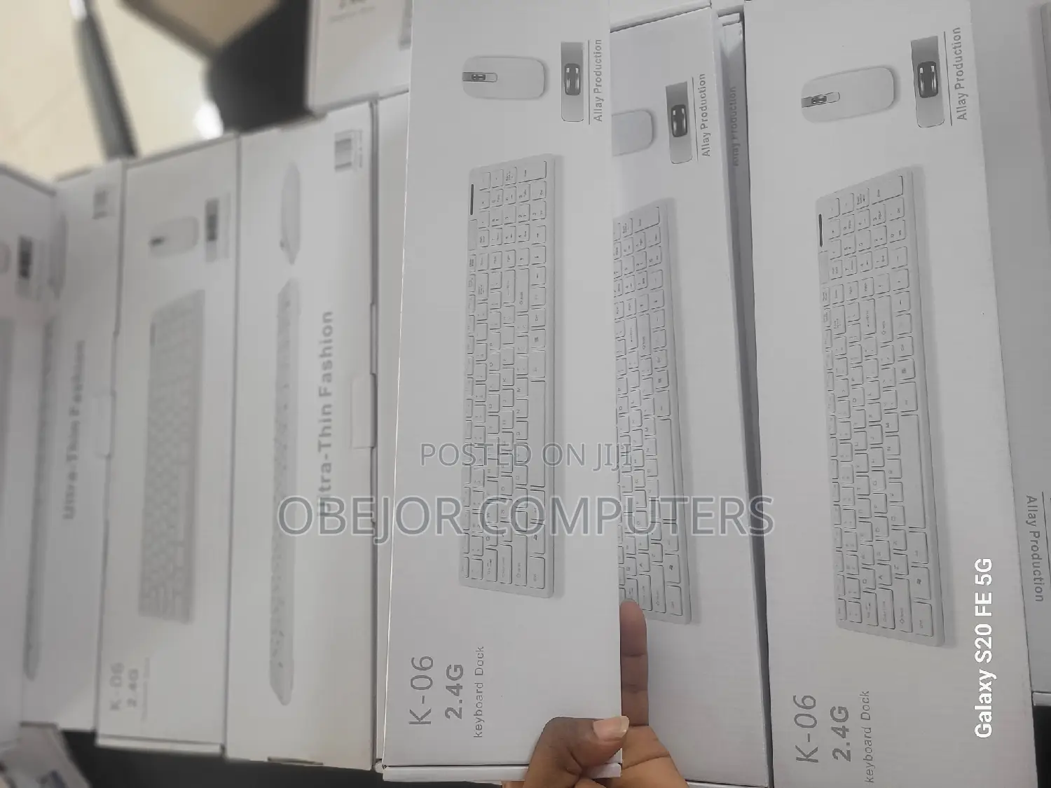 K-06 2.4g Wireless Keyboard and Mouse Combo - White