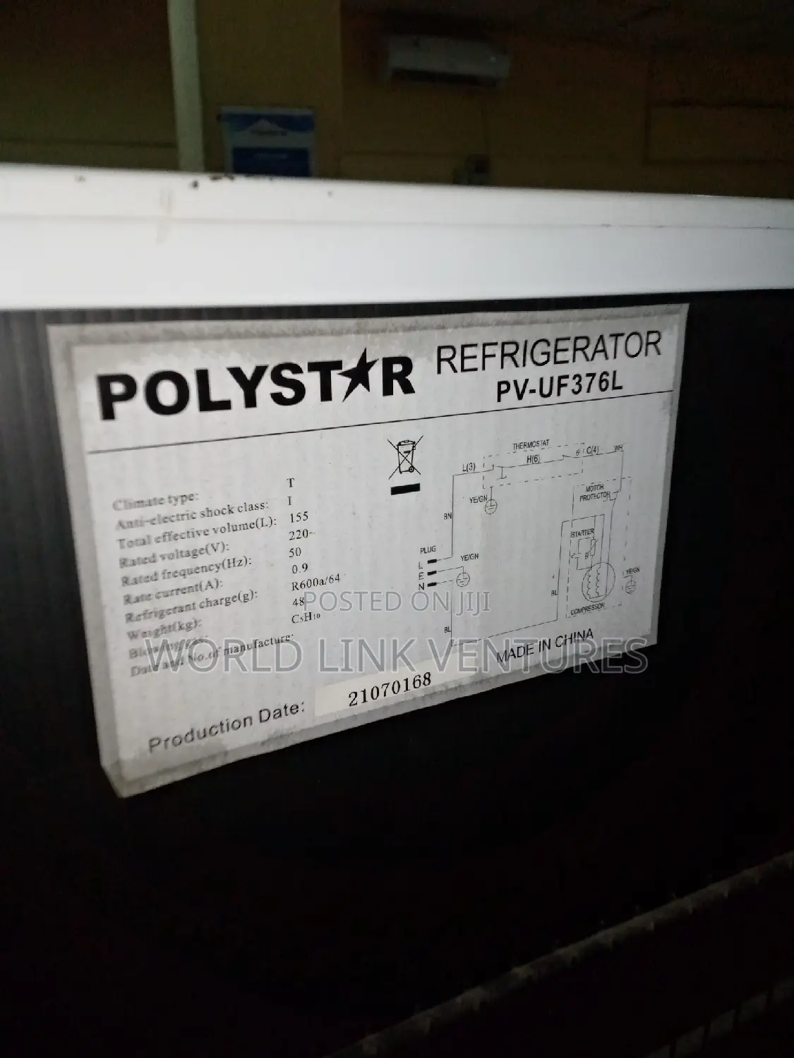 Polystar Freezer Pv-Uf376l