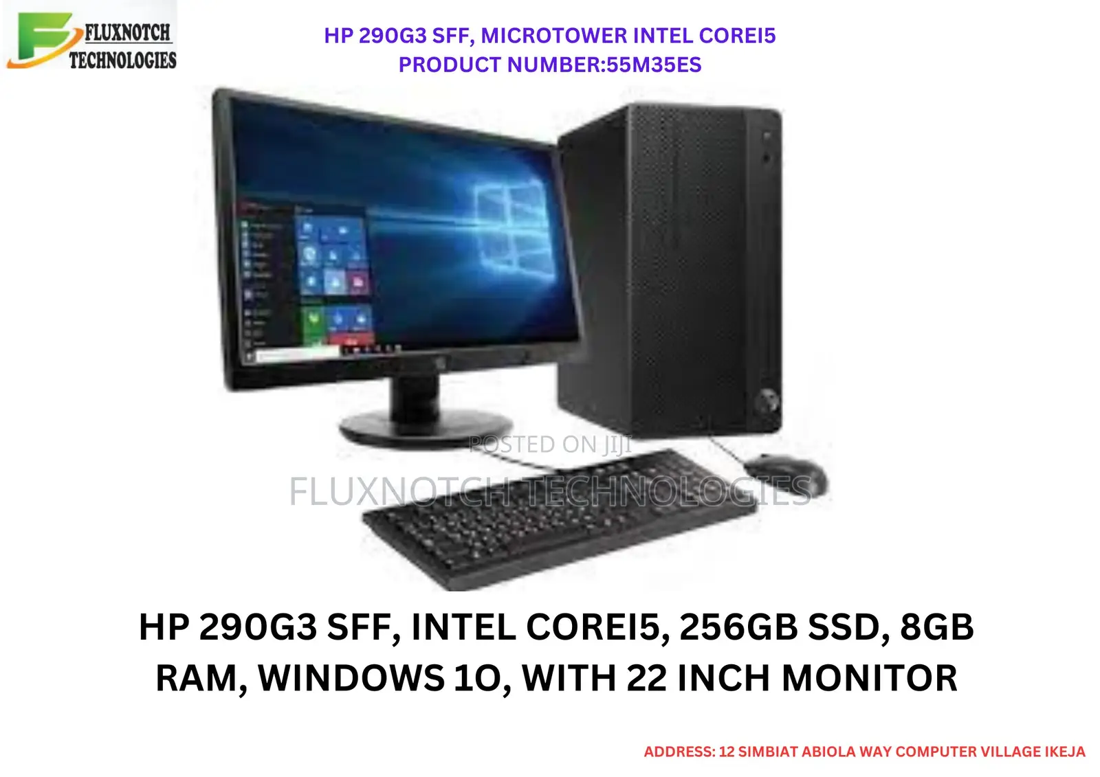 New Desktop Computer HP 8GB Intel Core i5 SSD 256GB