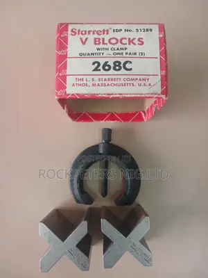 Starrett 268c Complete Set of v Blocks and Clamp