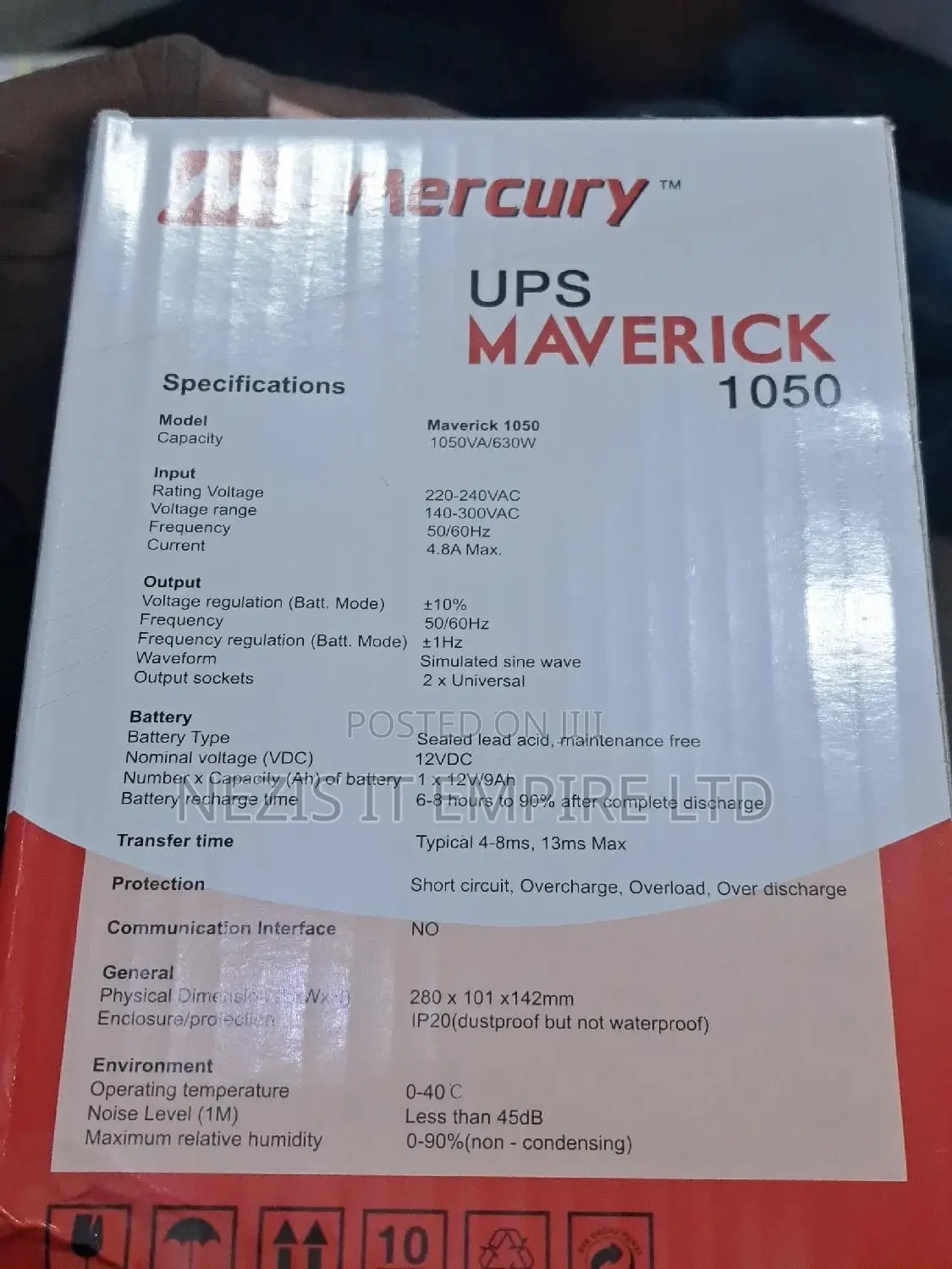 Mercury Ups Maverick 1050