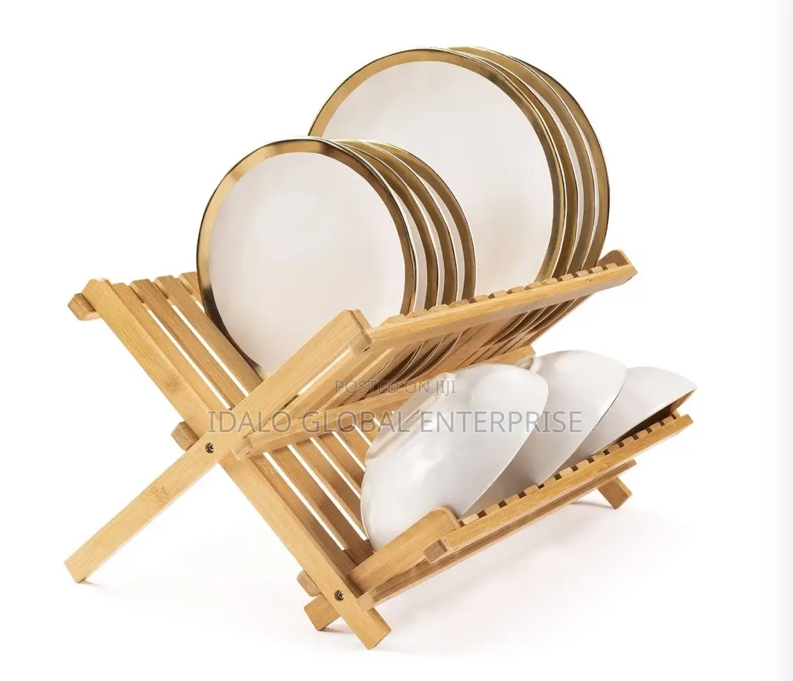 Bamboo Plate Rack
